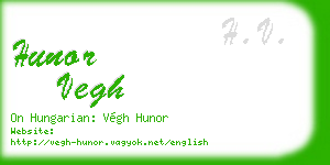 hunor vegh business card